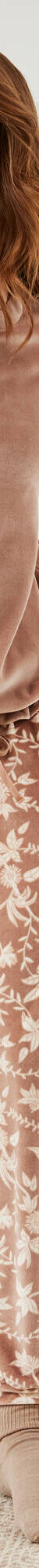 Pyjama velours imprimé fleuri (taupe) Pyjama velours imprimé fleuri (taupe)